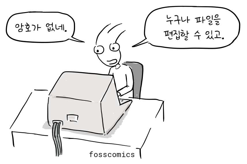 웃고 있는 ITS 사용자가 케이블이 늘어진 단말기 앞에 앉아 있다.