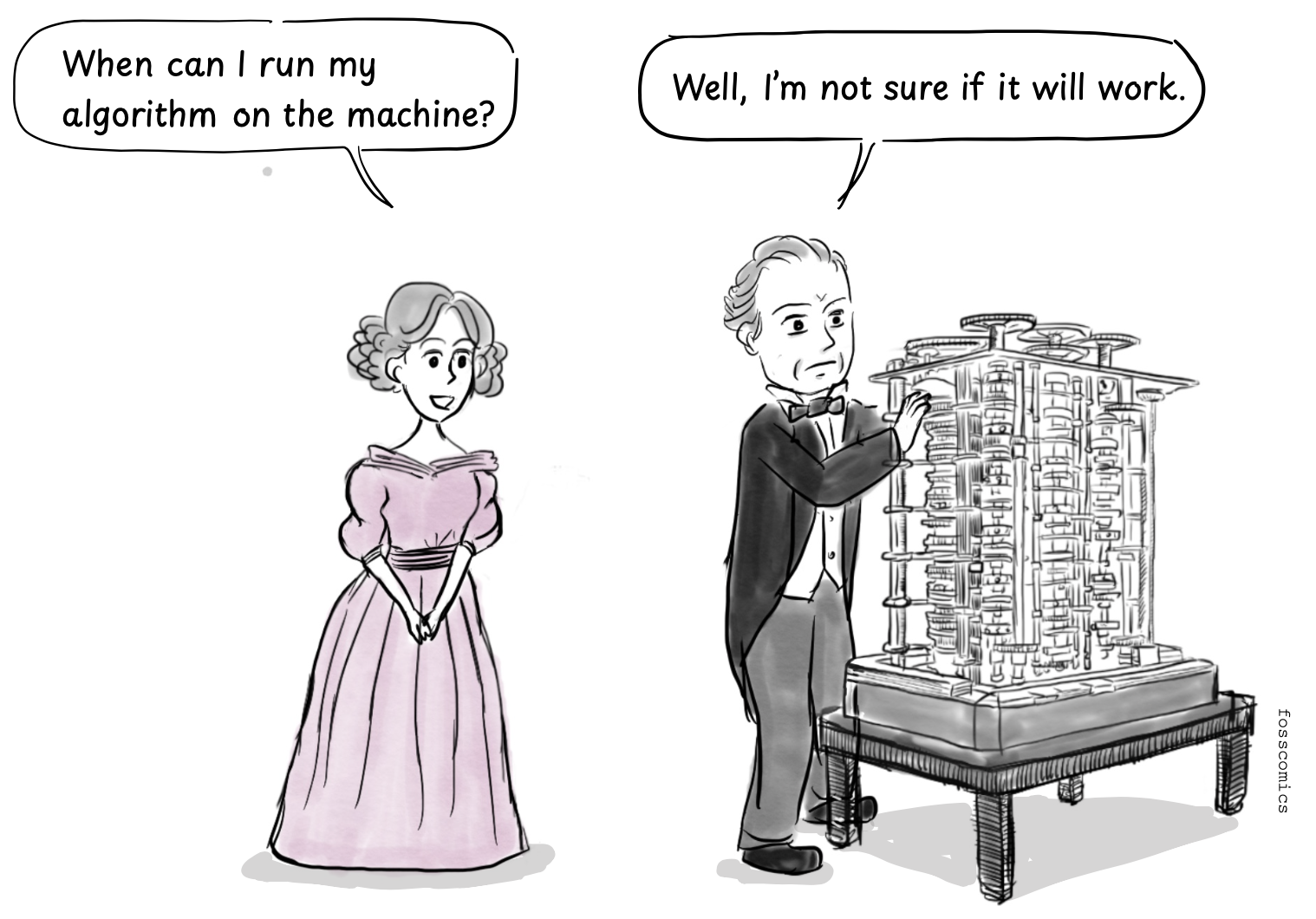 Text image: Ada is asking"