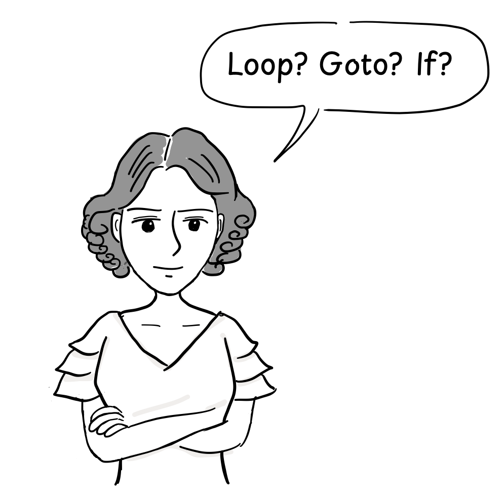 Text image: Ada is asking"