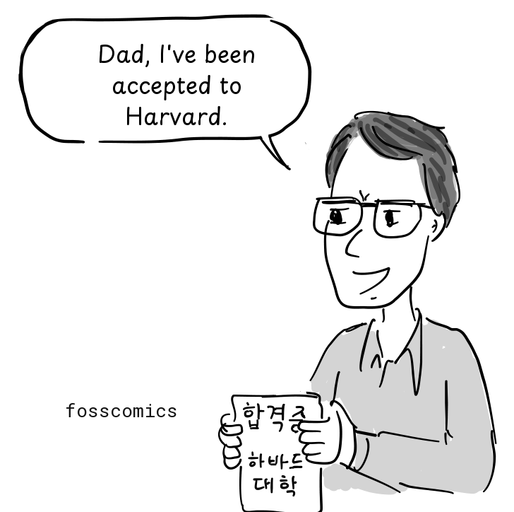 An older Dennis holds his acceptance letter.