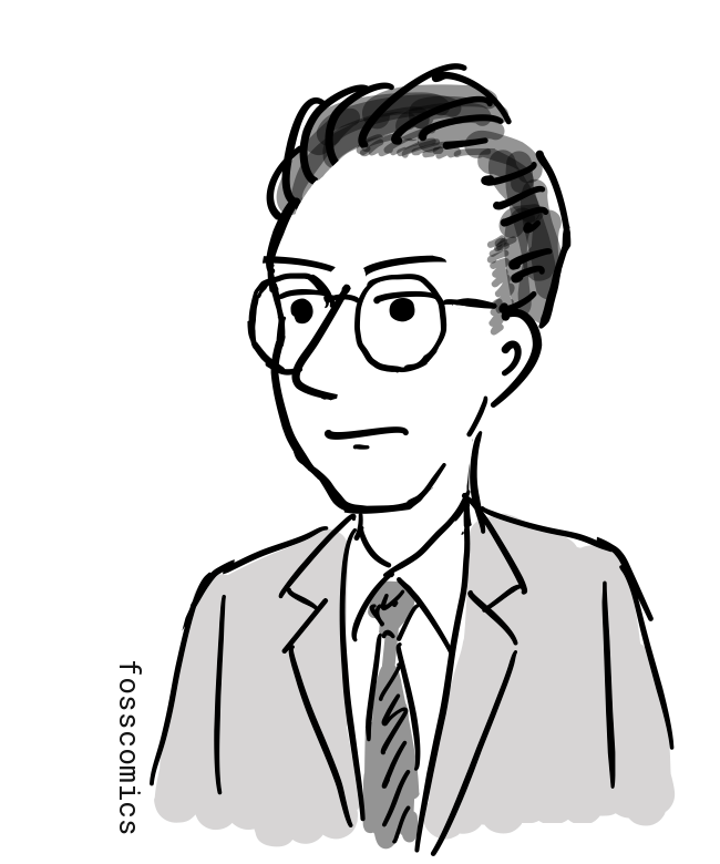 Portrait of Kurt Gödel.
